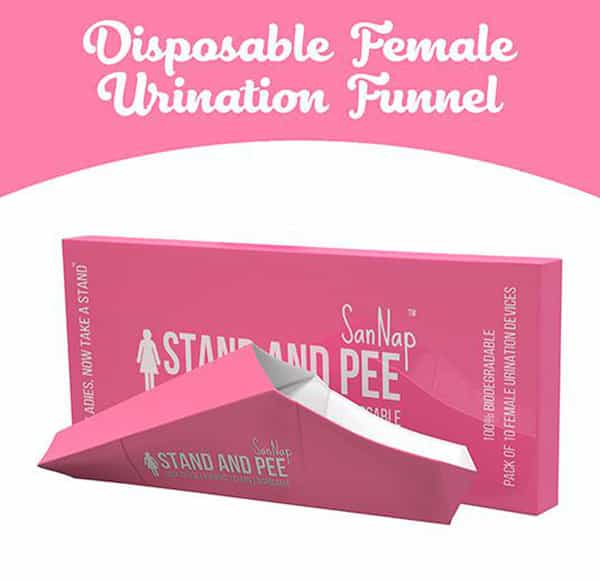Sannap Stand And Pee Disposable Female Urine Director For Women 10 Funnels