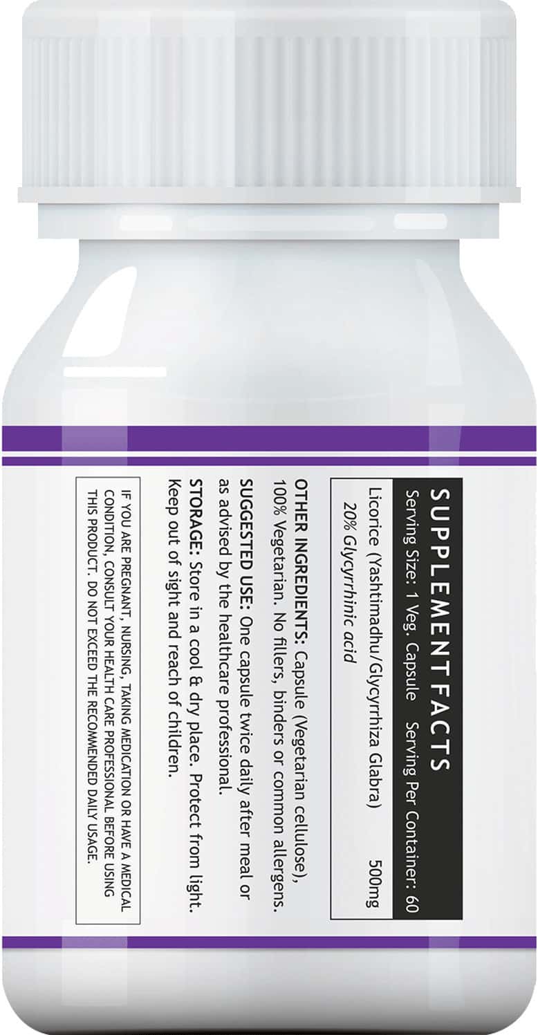 Buy INLIFE LICORICE ROOT EXTRACT STANDARDIZED TO 20 GLYCYRRHIZINIC