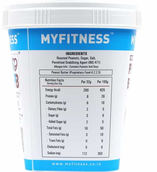 Myfitness Peanut Butter Original Crunchy 510G Jar