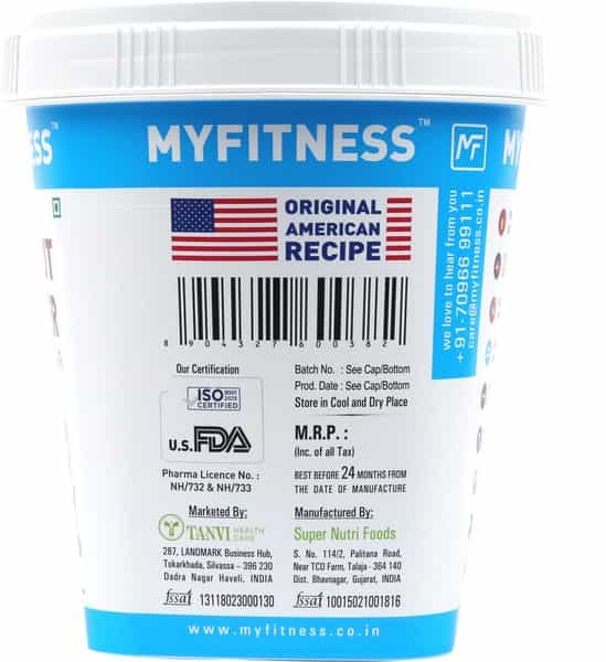 Myfitness Peanut Butter Original Crunchy 510G Jar