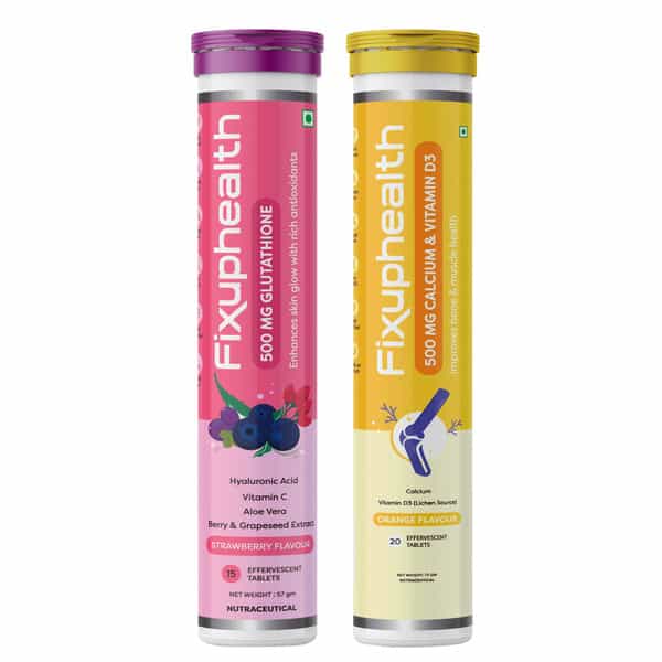 Fixuphealth Glutathione Vitamin C Aloe Vera Grapeseed Extract & Calcium 500Mg And Vitamin D3