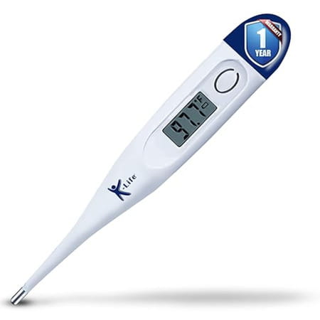 K-Life Dt-01 Digital Body Fever Check Temperature Thermometer For Kids Adults & Babies (White) 1 Nos