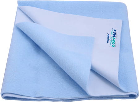 Newnik Cozymat Dry Sheet (Size: 140cm X 100cm) Large Sky Blue