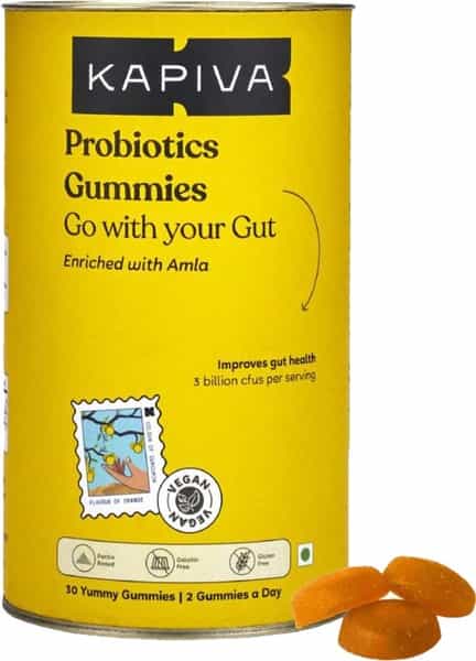 Kapiva Probiotics Amla Gummies Tin Of 30 'S