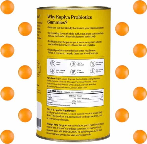 Kapiva Probiotics Amla Gummies Tin Of 30 'S