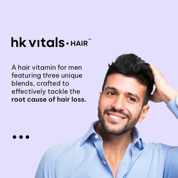 Hk Vitals Hair Vitamin With Dht Blockers (60 Capsules) | Omega & Biotin