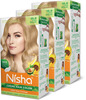 Nisha Creme Hair Color Ultra Blonde 150G Pack Of 3 | Permanent Hair Colour | 100% Grey Coverage