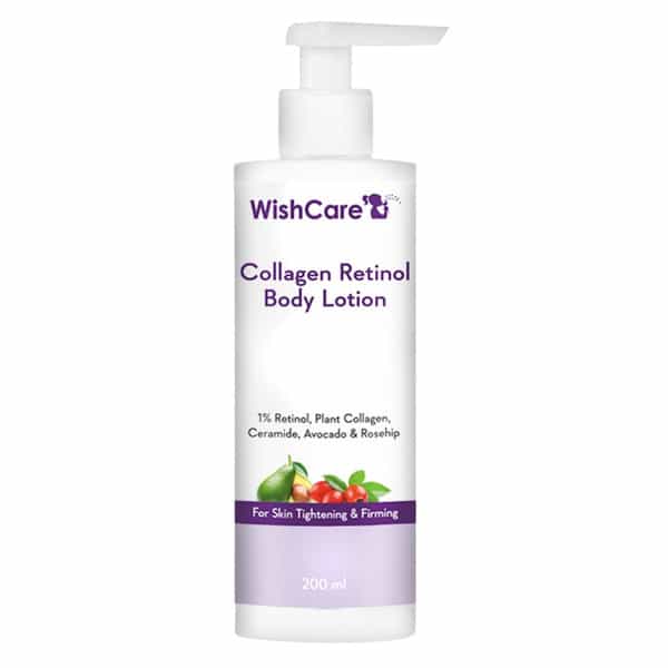 Wishcare Collagen 1% Retinol Body Lotion - Skin Tightening & Firming | Niacinamide & Rosehip (200Ml)