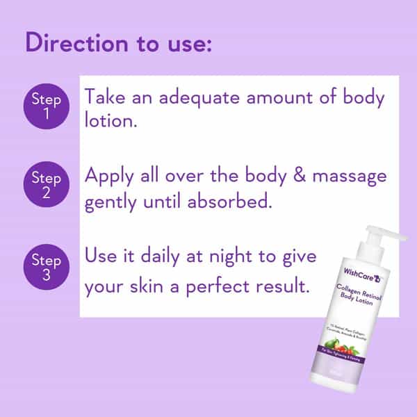 Wishcare Collagen 1% Retinol Body Lotion - Skin Tightening & Firming | Niacinamide & Rosehip (200Ml)