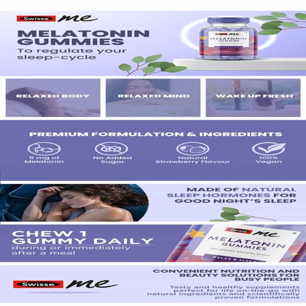 Swisseme Melatonin Gummies For Restful Sleep (30 Gummies)