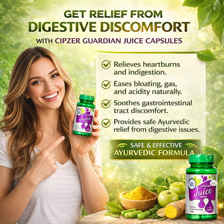 Cipzer Guardian Juice Capsule: Optimal Gastroesophageal Health And Immune Support - 60 Capsules
