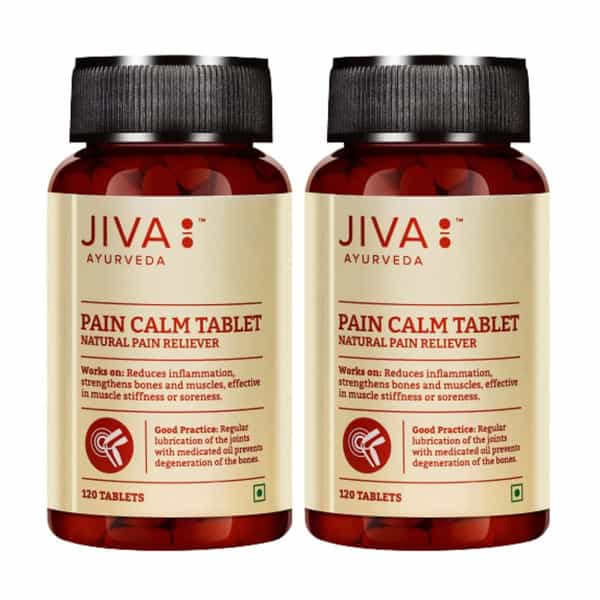 Jiva Pain Calm Tablet 500Mg | Natural Pain Reliever - 120 Tablet (Pack Of 2)