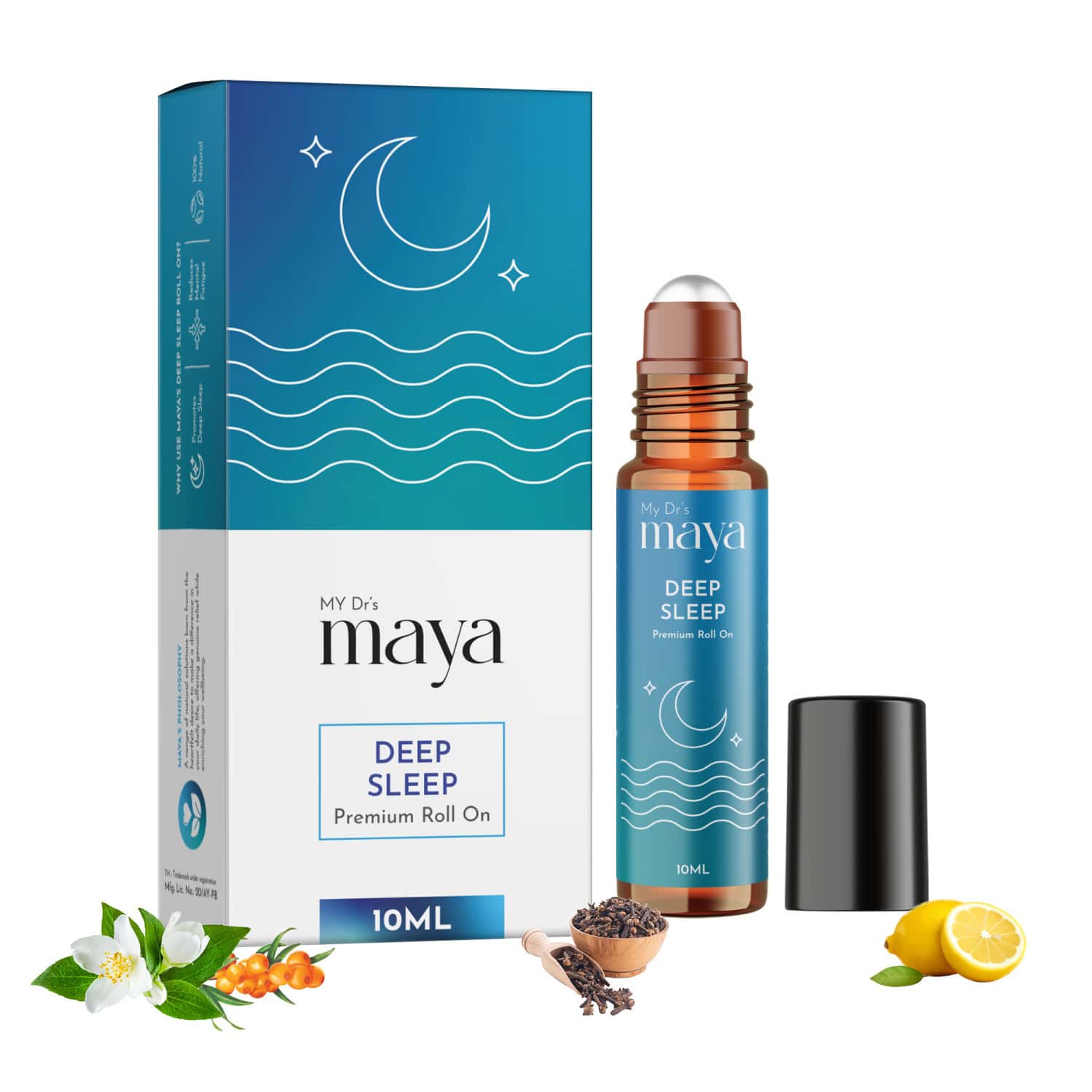 Maya Aromatherapy Deep Sleep Premium Roll On 100% Pure Essential Oils Reduces Insomnia Pack Of 1