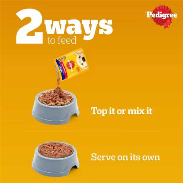 Pedigree Adult Wet Dog Food | Chicken & Liver Chunks In Gravy | 70 G (Pack Of 90)