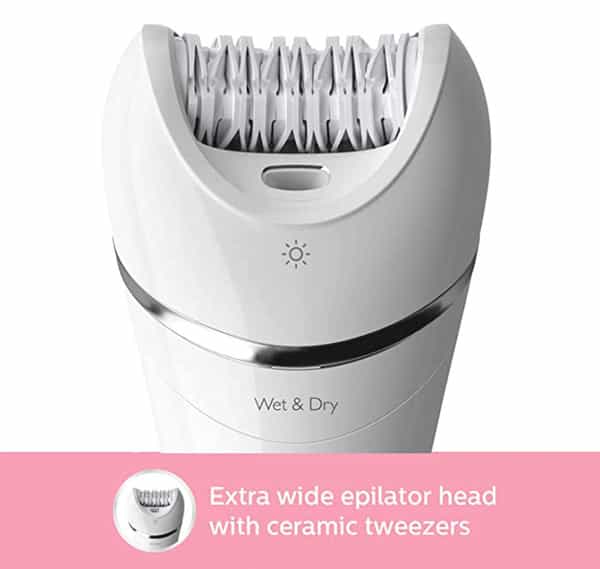 Philips Bre710/00 Cordless Epilator All-Rounder For Face And Body Hair Removal (White)