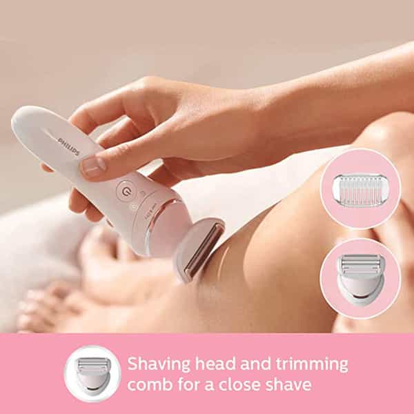 Philips Bre710/00 Cordless Epilator All-Rounder For Face And Body Hair Removal (White)