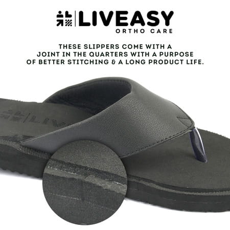 Liveasy Essentials Diabetic & Orthopedic Men Blue Uk 1 Slipper 1 Pair