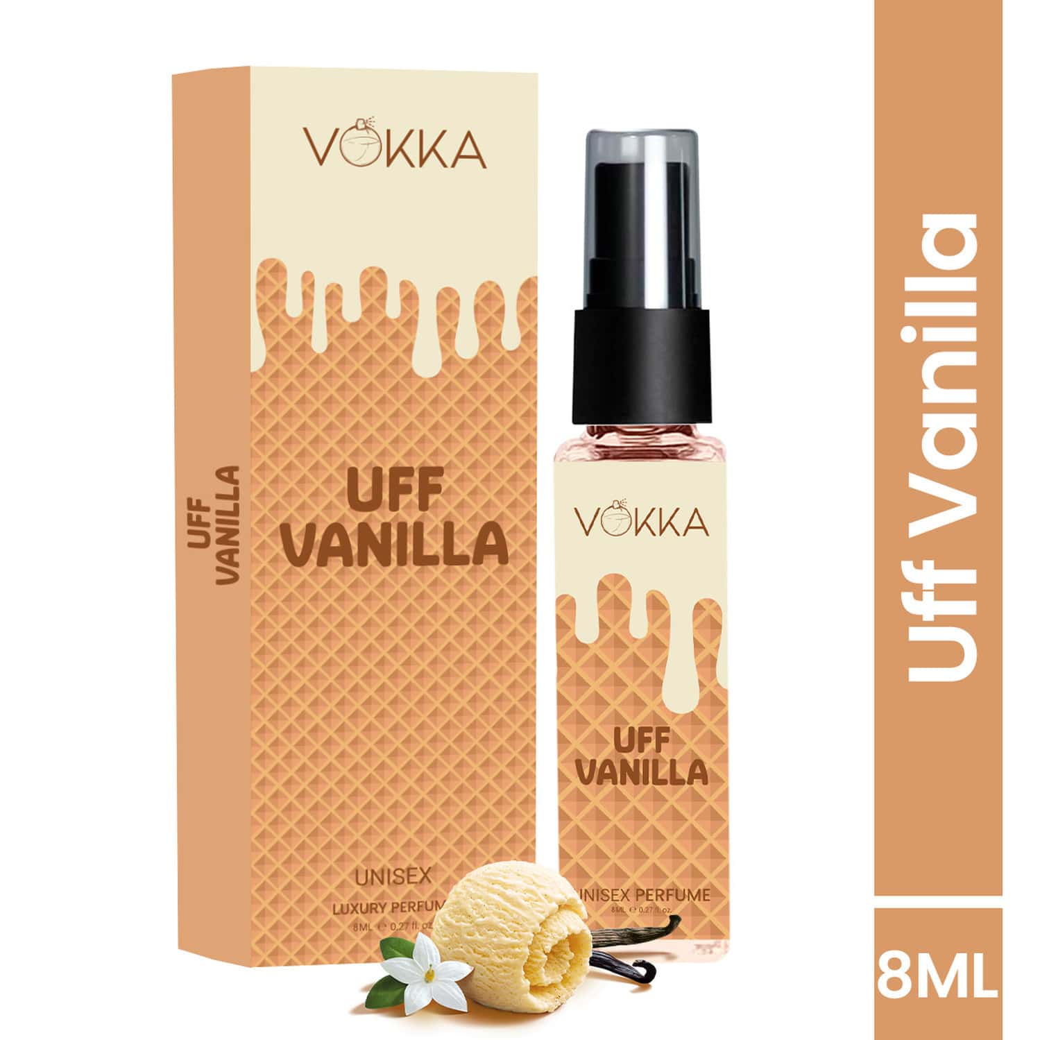 Vokka Pocket Perfume Uff Vanilla 8ml | Luxury Long Lasting Eau De Parfum For Women
