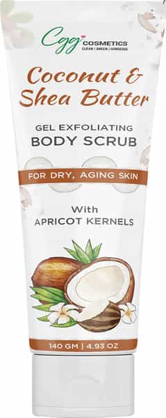 Cgg Cosmetics Coconut & Shea Butter Gel Exfoliating Body Scrub - 140 Gm