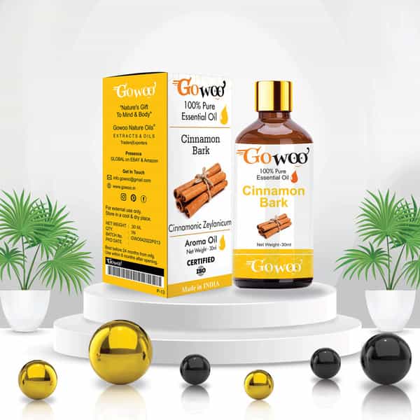 Go Woo 100% Pure Cinnamon Bark Oil Virgin & Undiluted 30 Ml