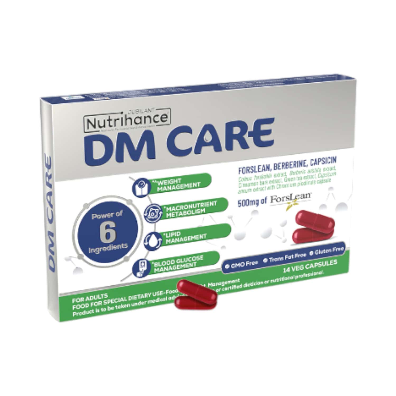 Jubilant Nutrihance Dm Care Strip Of 14 Veg Capsules