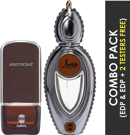 Ajmal Aristocrat Edp 75ml Perfume For Men And Wisal Edp 50ml Perfume For Women