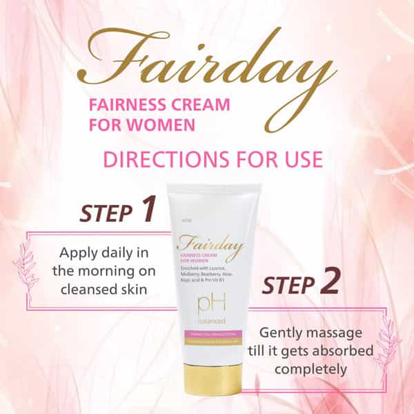 Fairday Fairness Cream For Women 50 Gm | With Mulberry | Reduces Tan (Pack Of 2)