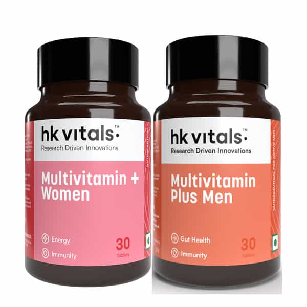 Hk Vitals Multivitamin Plus Women & Men (2X30 Tabs) | Energy | Immunity & Skin Support
