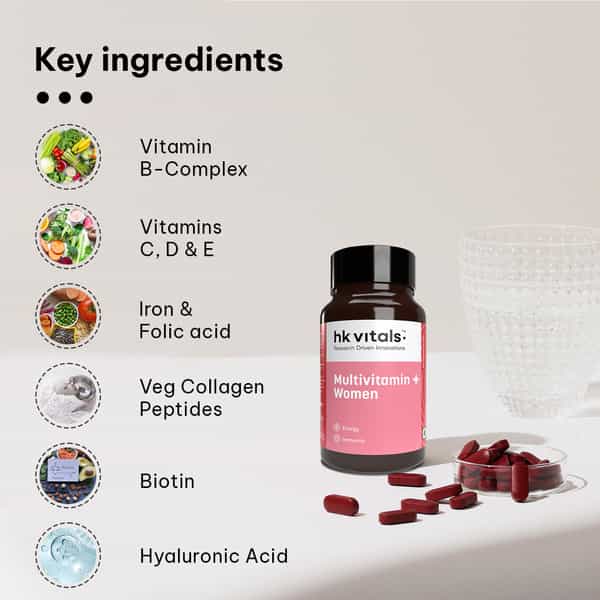 Hk Vitals Multivitamin Plus Women & Men (2X30 Tabs) | Energy | Immunity & Skin Support