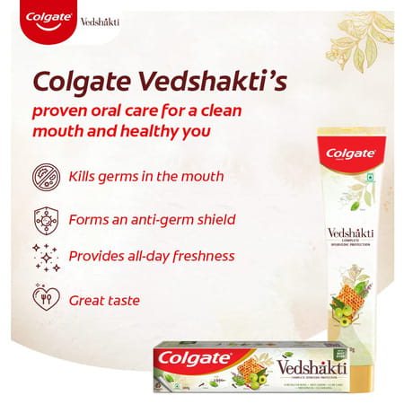 Colgate Swarna Vedshakti 400g (200g X 2 | Pack Of 2) Ayurvedic Cavity Protection