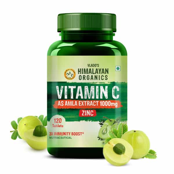 Vlado's Himalayan Organics Vitamin C 1000Mg Tablets From Amla Extracts - 120 Veg Tablets