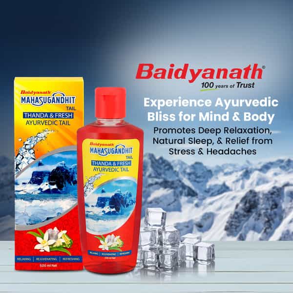 Baidyanath Ayurved Mahasugandhit Tail 500Ml | Calming Relaxation Oil