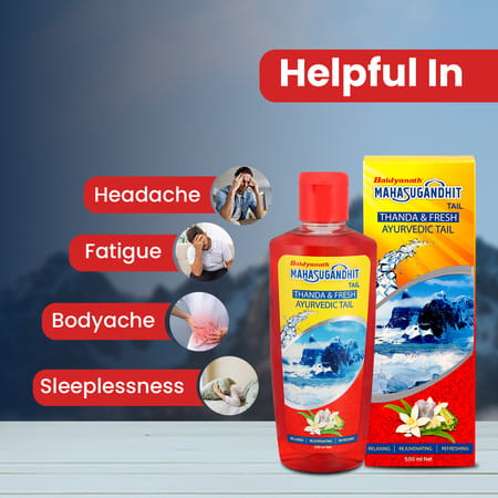 Baidyanath Mahasugandhit Tail | Helps To Calms The Mind | Induces Deep Relaxation - 500ml