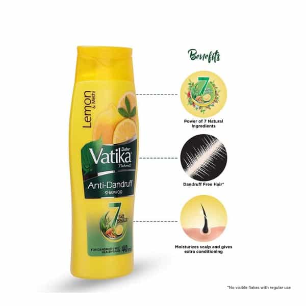 Dabur Vatika Anti Dandruff Shampoo 340 Ml