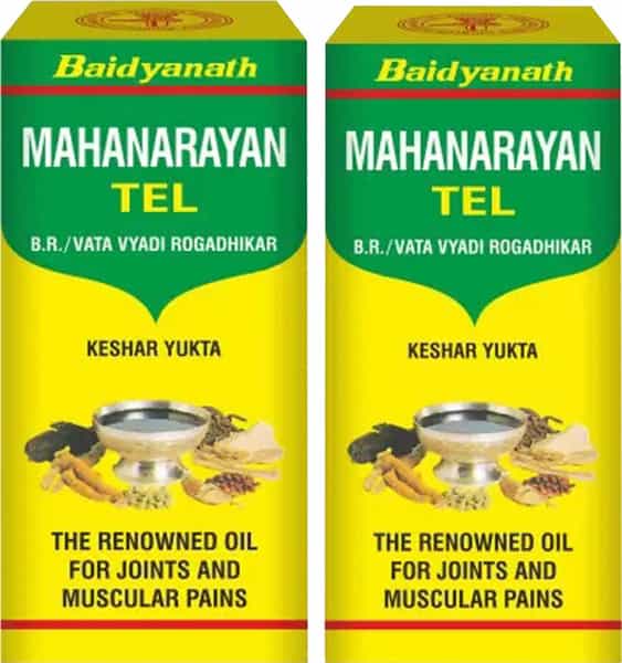Baidyanath Mahanarayan Tel For Joints And Muscular Pains-Enriched With Kesar|50 Ml(Pack Of 2)