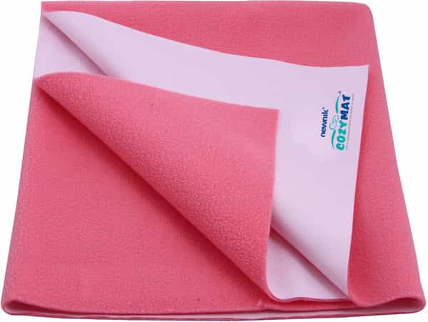 Newnik Cozymat Dry Sheet (Size: 140Cm X 220Cm) Single Bed Salmon Rose