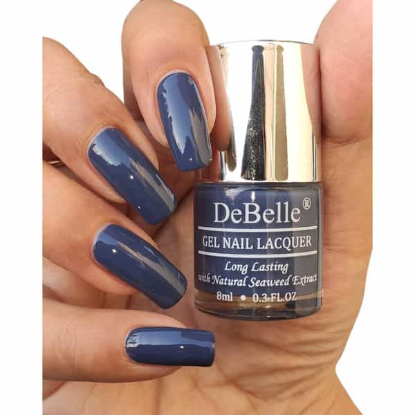 Debelle Gel Nail Polish Combo Set Of 3, Pastel Navy Blue Mint Blue & Mustard Yellow 24 Ml(8 Ml Each)