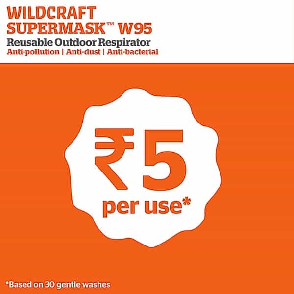 Wildcraft Supermask W95 Reusable Outdoor Respirator Mask Anti-Dust Anti-Bacterial Anti-Pollution L