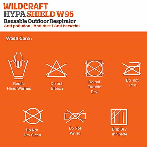 Wildcraft Supermask W95 Reusable Outdoor Respirator Mask Anti-Dust Anti-Bacterial Anti-Pollution L