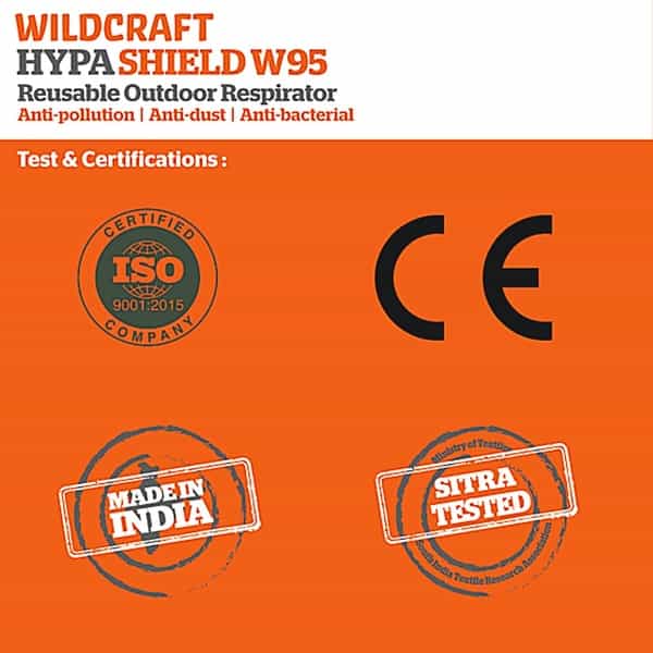 Wildcraft Supermask W95 Reusable Outdoor Respirator Mask Anti-Dust Anti-Bacterial Anti-Pollution L