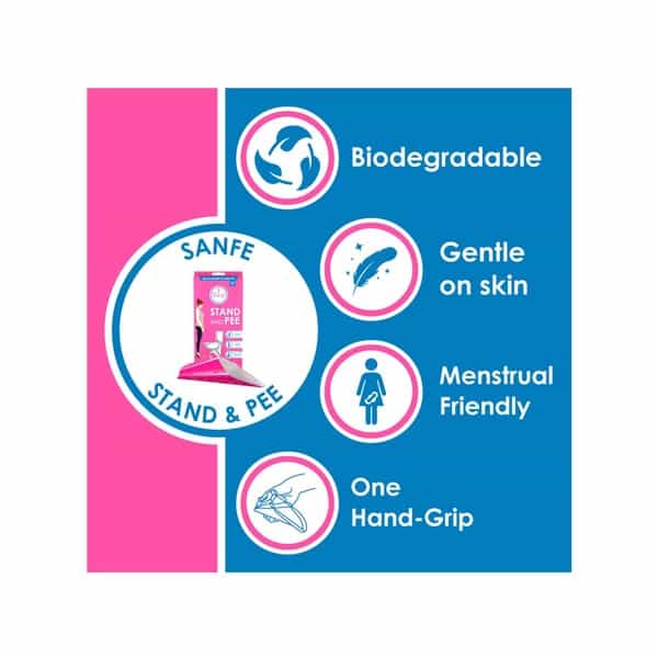 Sanfe Stand And Pee Disposable Female Urination Funnel Packet Of 30