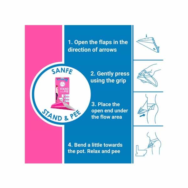 Sanfe Stand And Pee Disposable Female Urination Funnel Packet Of 30
