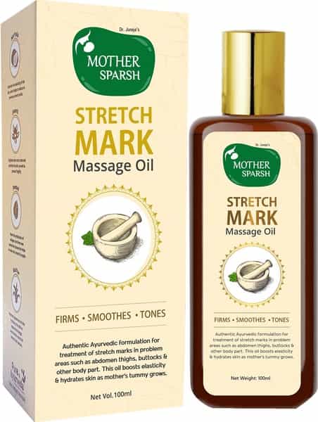 Mother Sparsh Stretch Mark Massage Oil With Kachur Jiwanti Peepal And Nariyala 100Ml