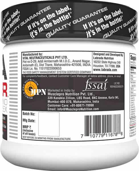 Labrada Eaa Power Essential Amino Acid Complex - 0.88 Lbs (400G) (Blue Razzberry)