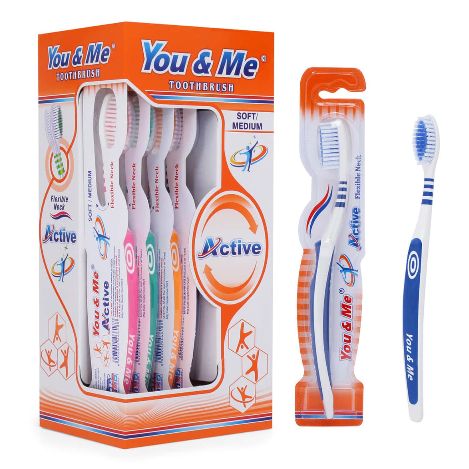 You & Me Active Toothbrush (pack Of 12)
