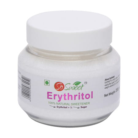 So Sweet Erythritol Powder 200gm Sugar Free 100% Natural Sweetener For Diabetes (Pack Of 5)