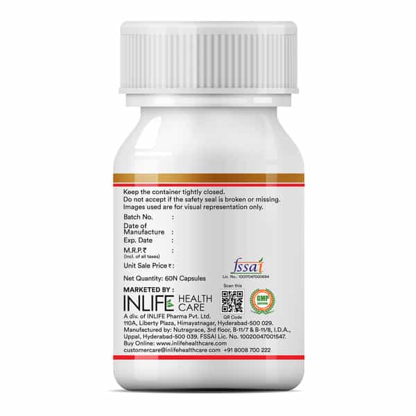 Inlife Vitamin D3 Cholecalciferol Supplement For Men Women 2000 Iu - 60 Liquid Filled Capsules