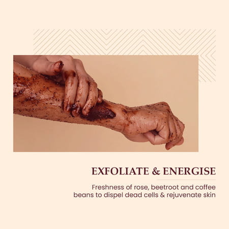 Mother Sparsh Rose & Beetroot Exfoliating Sugar Body Scrub For Dull & Uneven Skin Tone-100gm