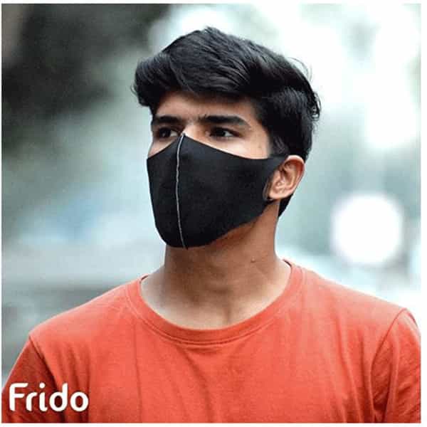 Arcatron Mobility Copper Treated Unisex Face Mask - Breathable | Polyester Fabric | Washable (Black)