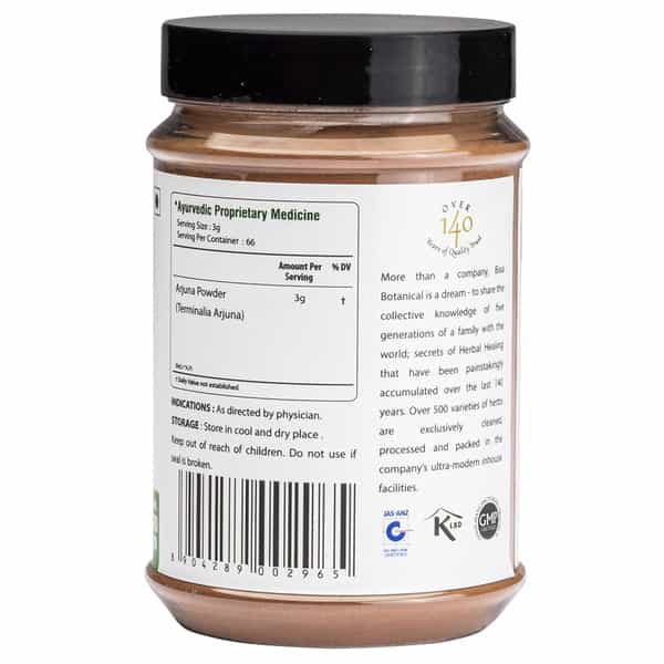 Bixa Botanical Arjuna Bark Powder - Cardiac Wellness & Immunity Booster | Healthy Metabolism(200G)